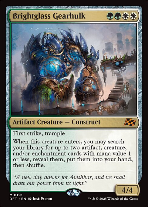 Brightglass Gearhulk — full card, art by José Parodi